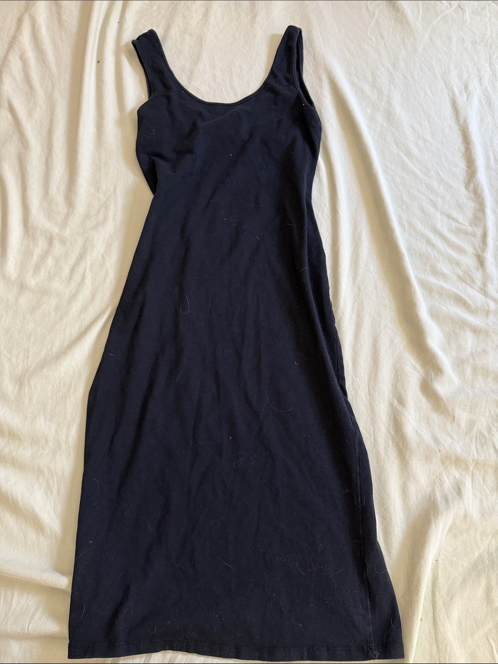 Essential Black Scoop Neck Midi Dress